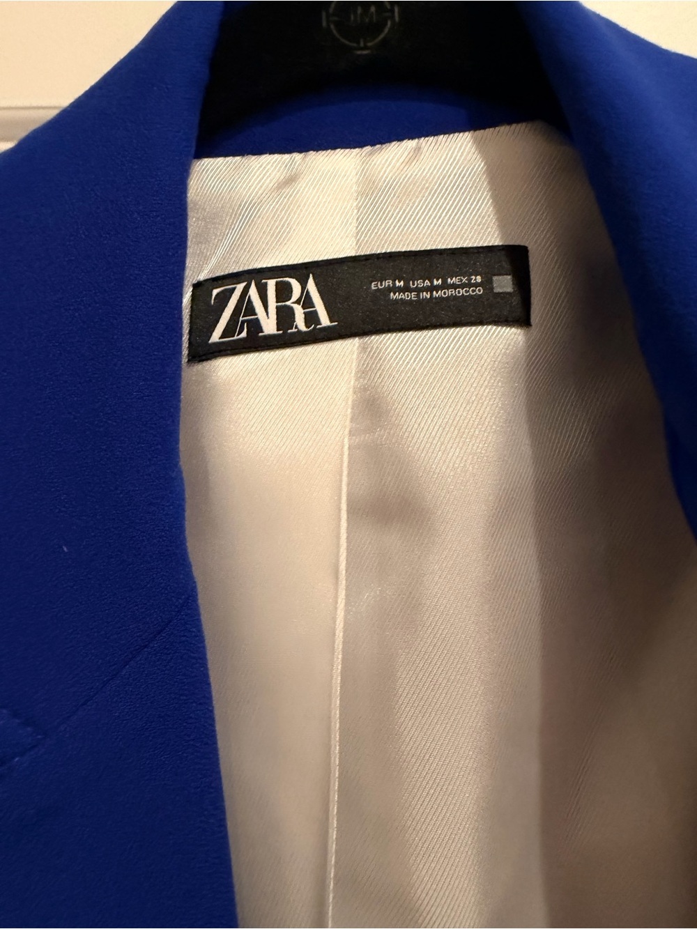 Zara Cobalt Blue Double-Breasted Blazer with Gold Buttons - Picture 3 of 10